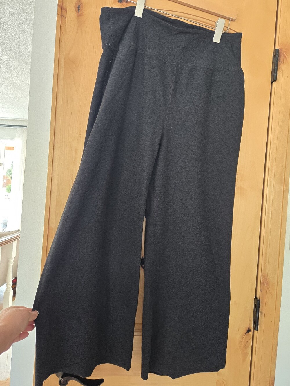 Beyond Yoga Wide Leg Black Knit Pants w/ Pockets XL 25" Inseam
